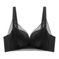 Wireless Simple Gathered 3/4 Cup Lace Bras [BRYM036]