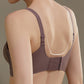 Wireless Simple Gathered 3/4 Cup Lace Bras [BRYM036]