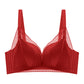 Wireless Simple Gathered 3/4 Cup Lace Bras [BRYM036]
