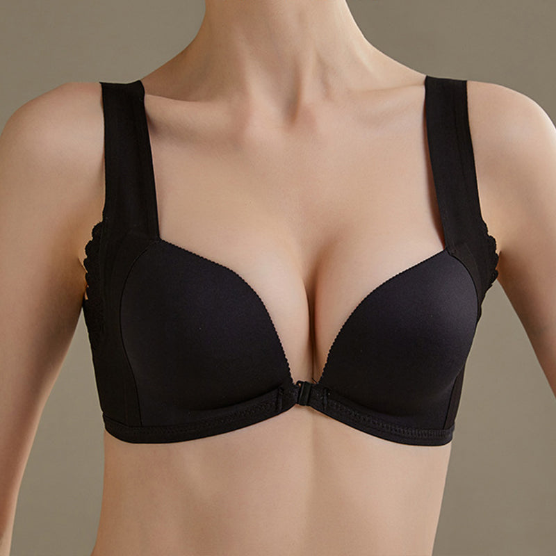 Wireless Simple Gathered 3/4 Cup Bras [BRYM037]