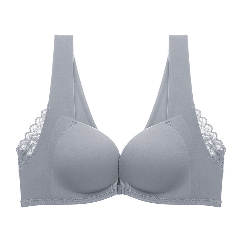 Wireless Simple Gathered 3/4 Cup Bras [BRYM037]