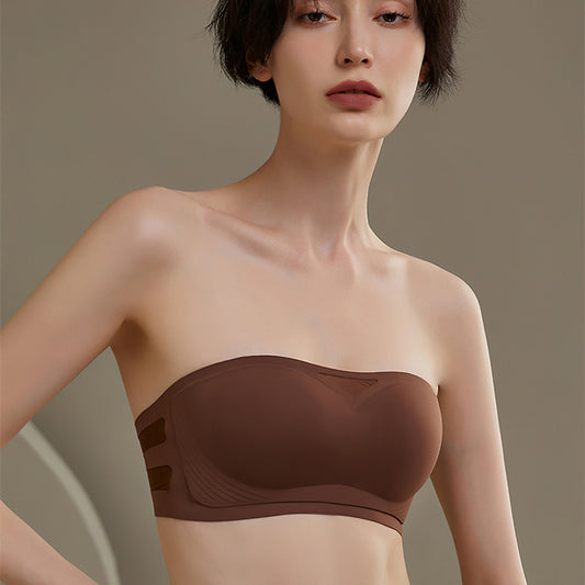 Wireless Simple Anti Emptied Tube Top Bras [BRYM043]