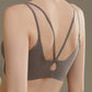 Wireless Simple Seamless Gathered 3/4 Cup Lace Bras [BRYM046]