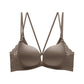 Wireless Simple Seamless Gathered 3/4 Cup Lace Bras [BRYM046]