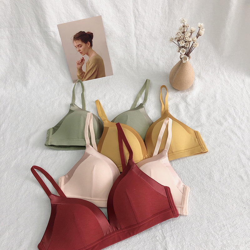 Wireless Simple Seamless Triangle Bras [BRYM048]