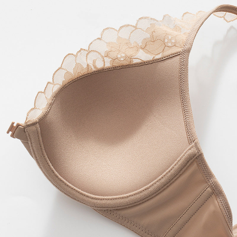 Wireless Simple Gathered Triangle Bras [BRYM049]