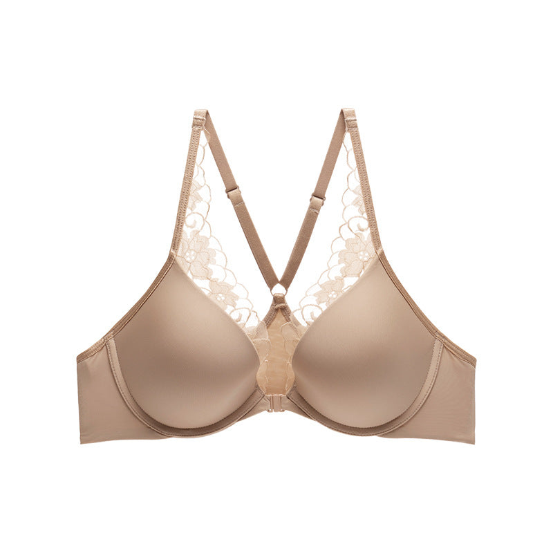 Wireless Simple Gathered Triangle Bras [BRYM049]