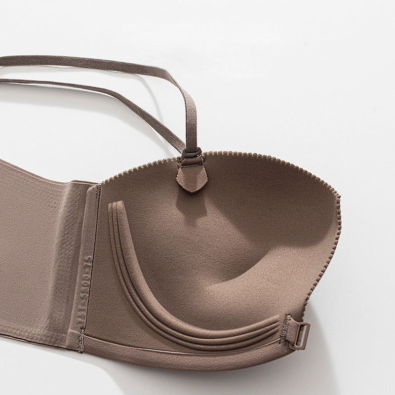 Wireless Simple Seamless Gathered 3/4 Cup Bras [BRYM055]