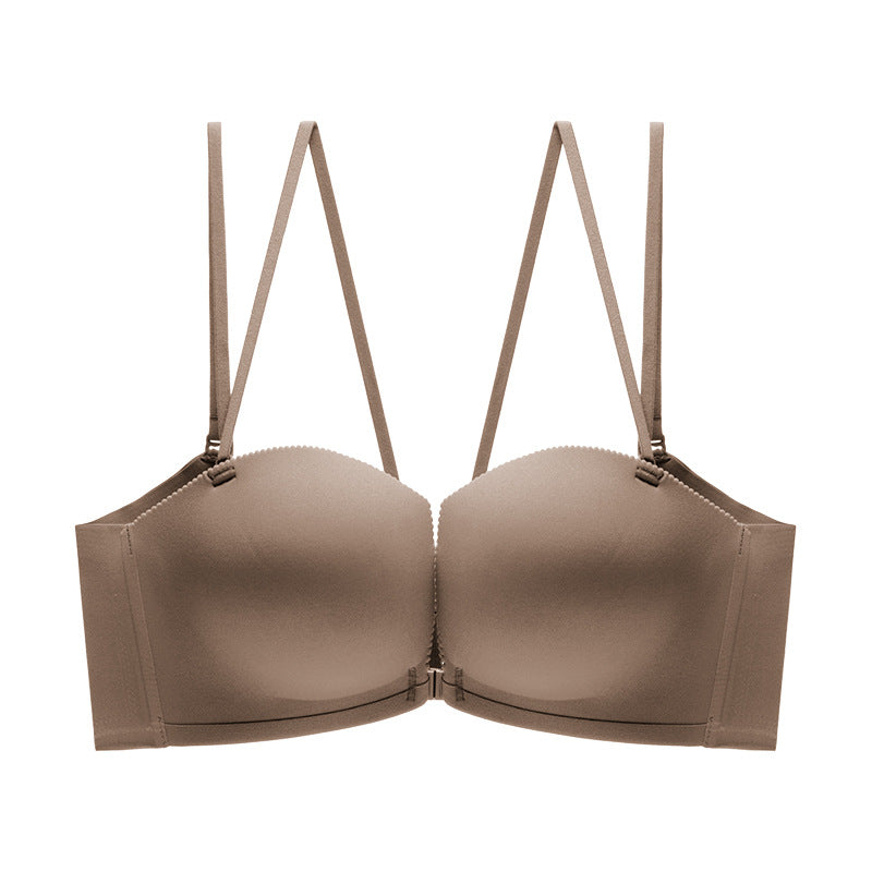 Wireless Simple Seamless Gathered 3/4 Cup Bras [BRYM055]