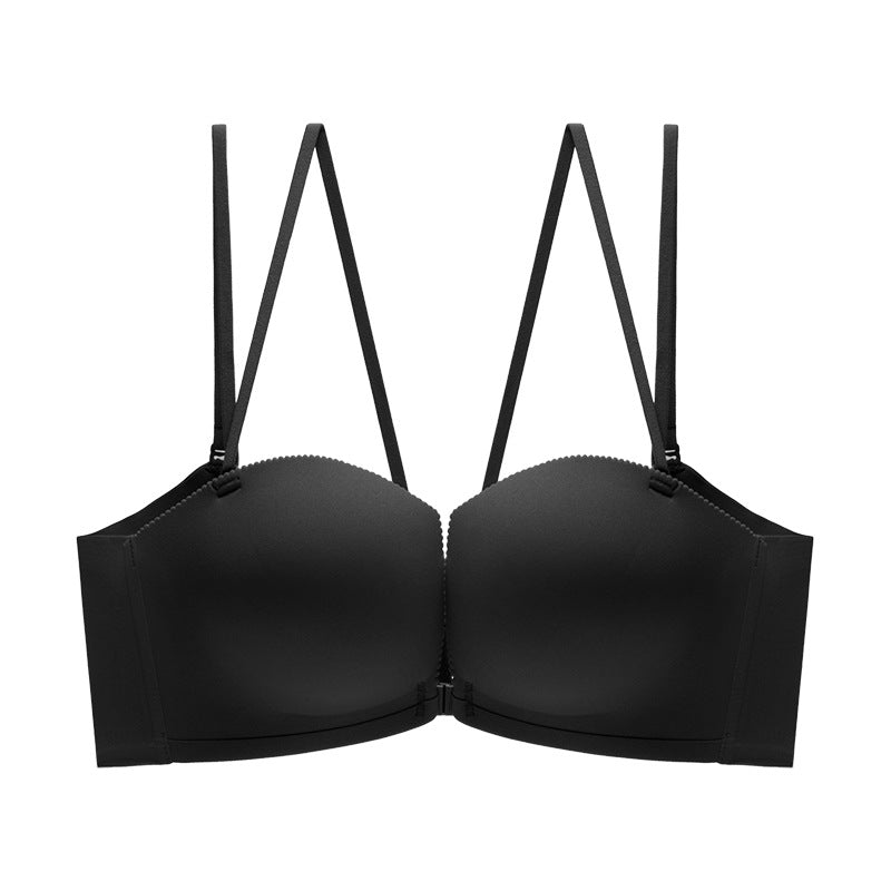 Wireless Simple Seamless Gathered 3/4 Cup Bras [BRYM055]