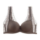 Wireless Simple Gathered 3/4 Cup Lace Bras [BRYM059]