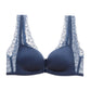 Wireless Simple Gathered 3/4 Cup Lace Bras [BRYM059]