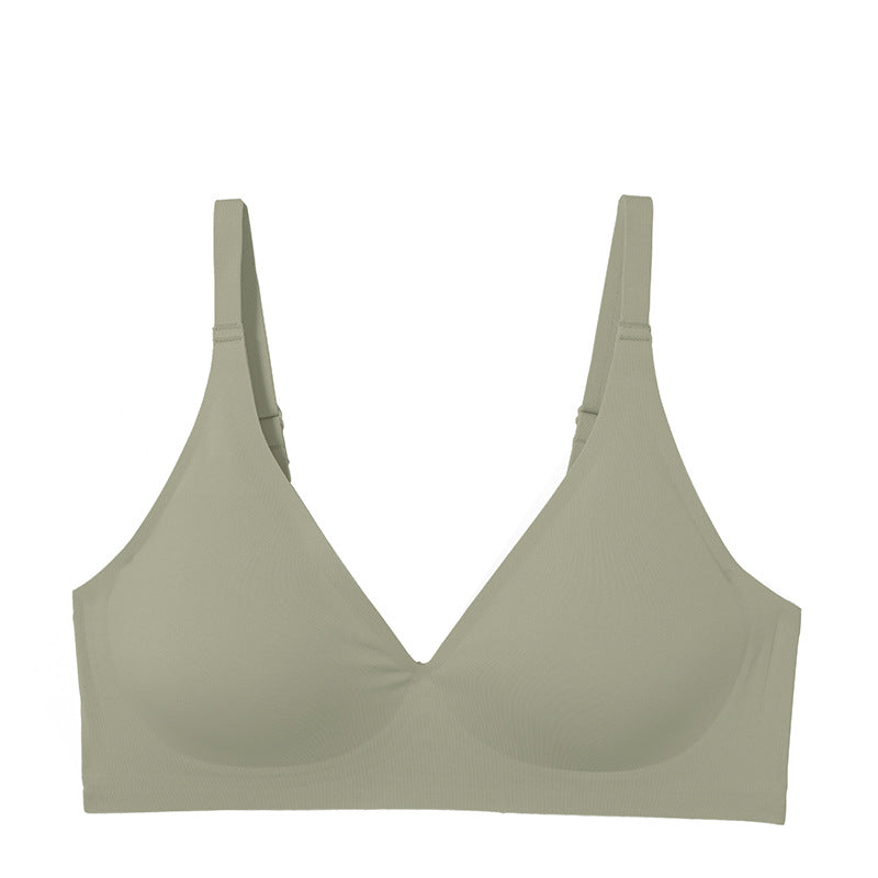 Wireless Simple Seamless Gathered 3/4 Cup Bras [BRYS006]