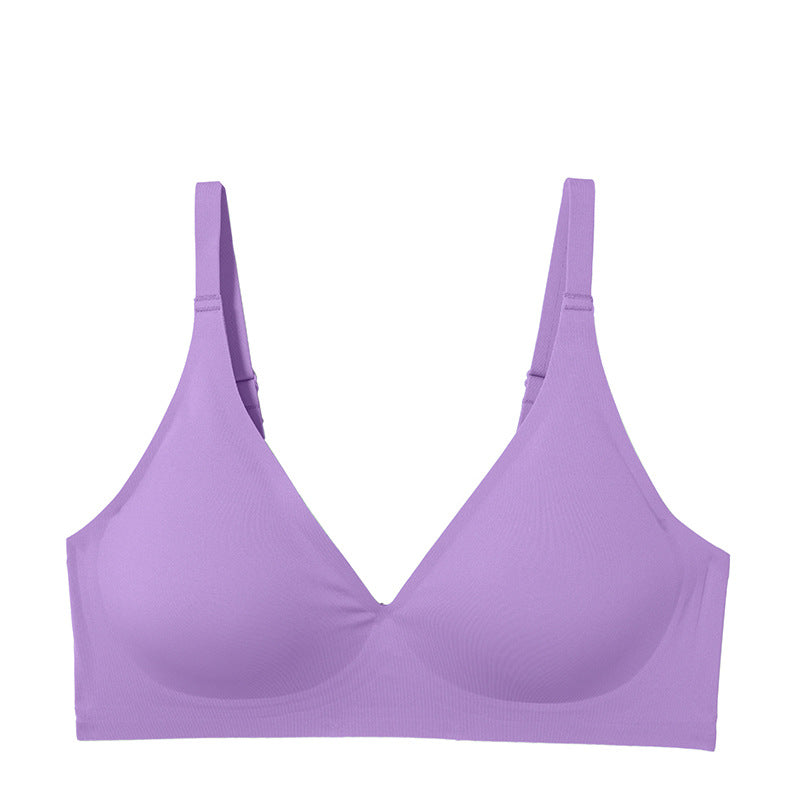 Wireless Simple Seamless Gathered 3/4 Cup Bras [BRYS006]
