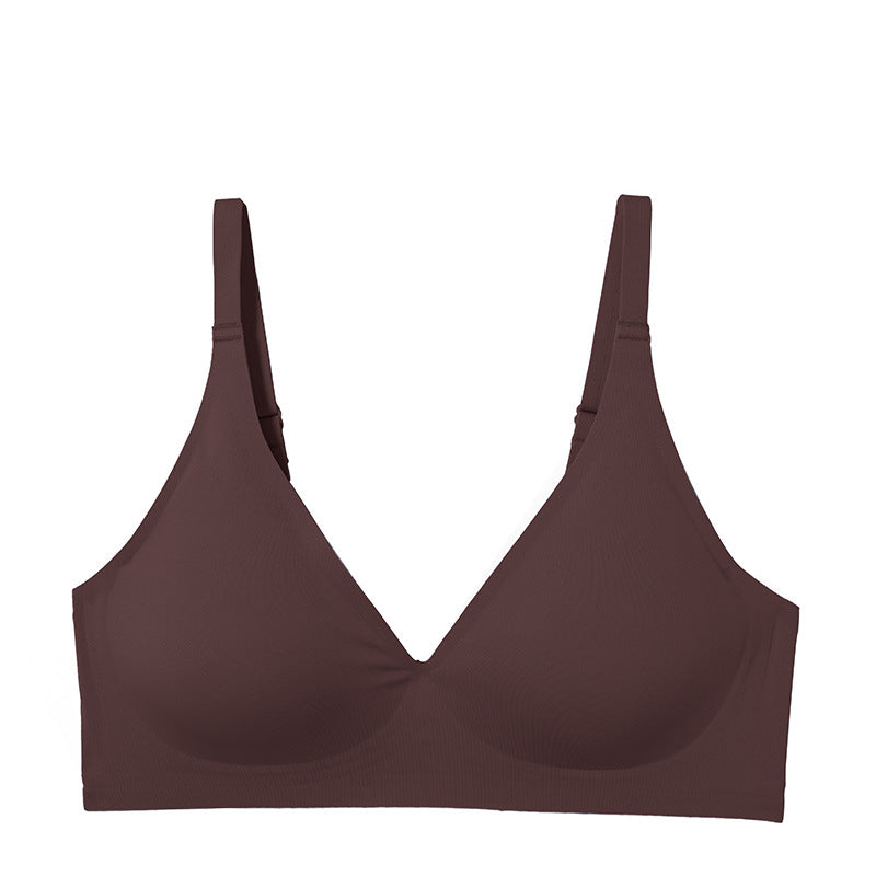 Wireless Simple Seamless Gathered 3/4 Cup Bras [BRYS006]