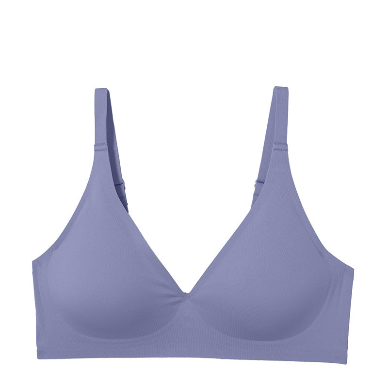Wireless Simple Seamless Gathered 3/4 Cup Bras [BRYS006]